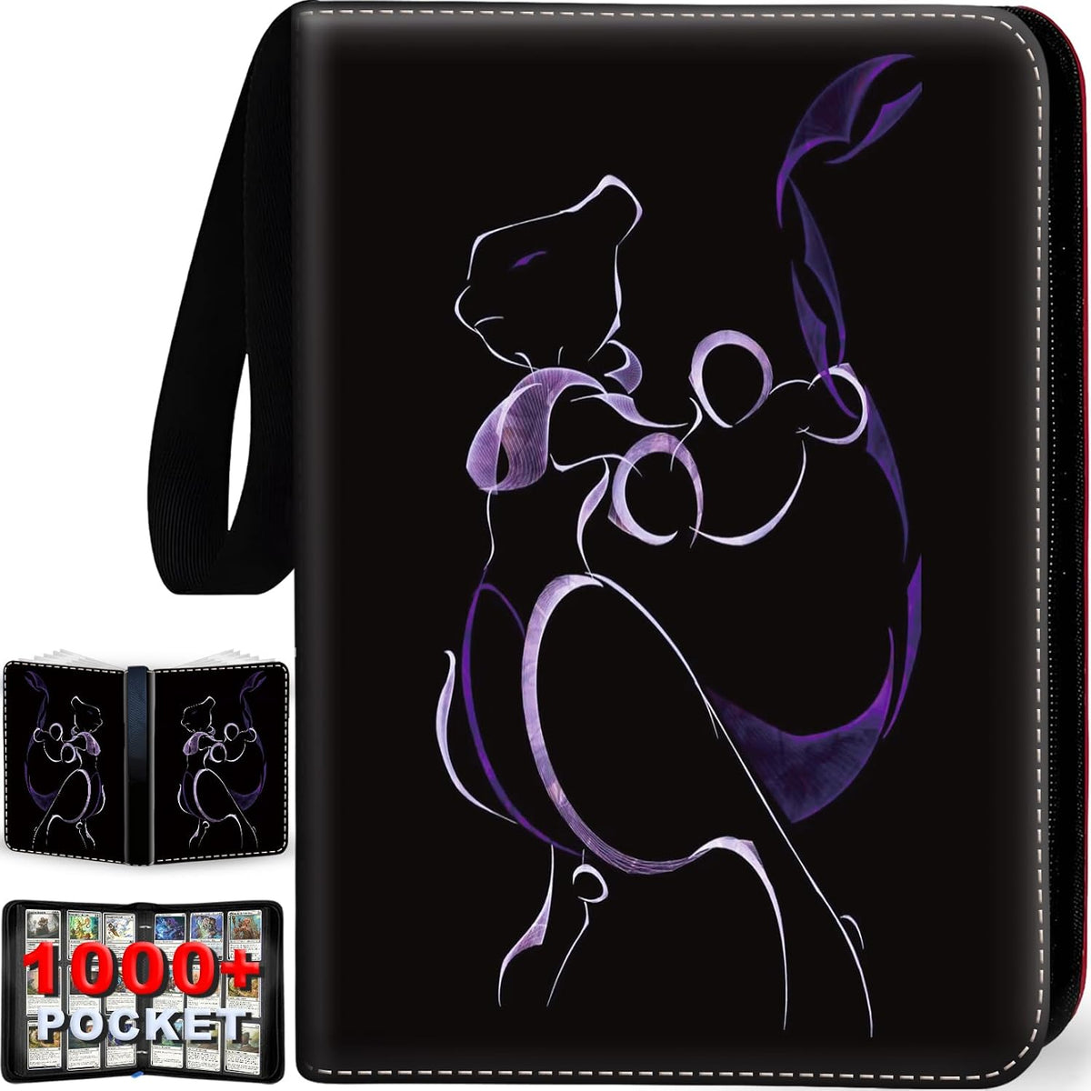 Carpeta de tarjetas coleccionables con mangas extraíbles, carpeta de