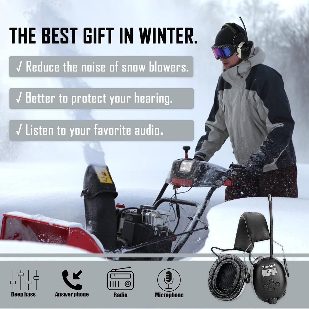 ZOHAN AM\/FM Radio Headphone with Digital Display,Ear Protection No...