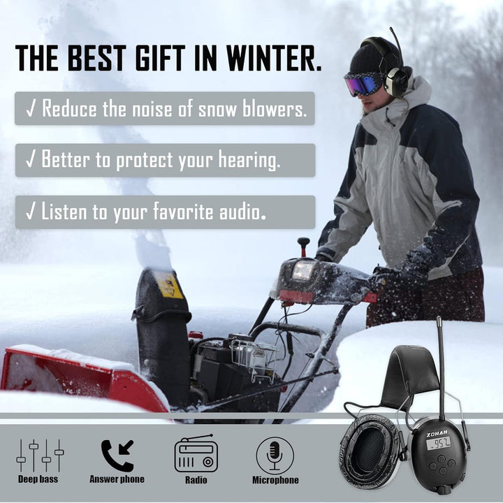 ZOHAN AM\/FM Radio Headphone with Digital Display,Ear Protection No...