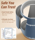 Supsonic - Taza de café autocalentable de 16 onzas, taza de café inteligente con calefacción más rápida de contacto directo de hasta 149 °F, juego de calentador de taza de café con apagado automático