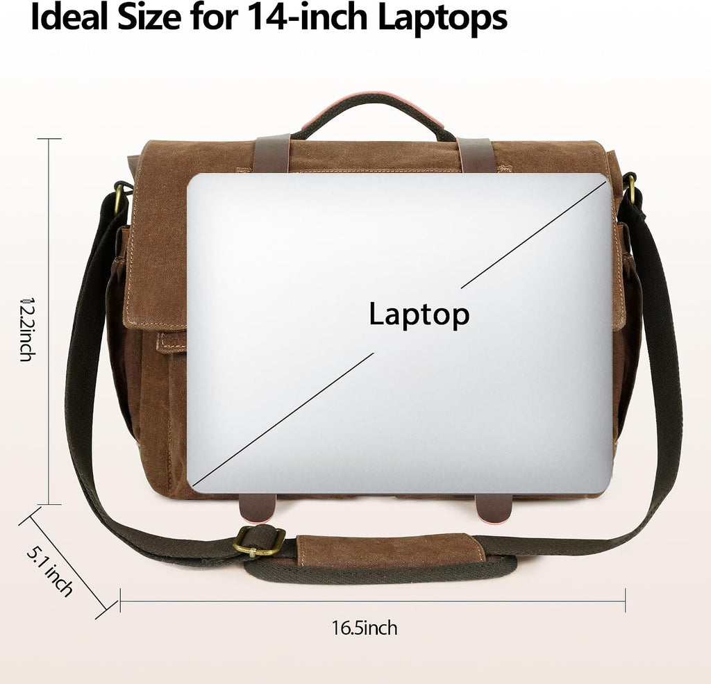 Bolsa tipo mensajero para hombre - Bolsa impermeable de lona