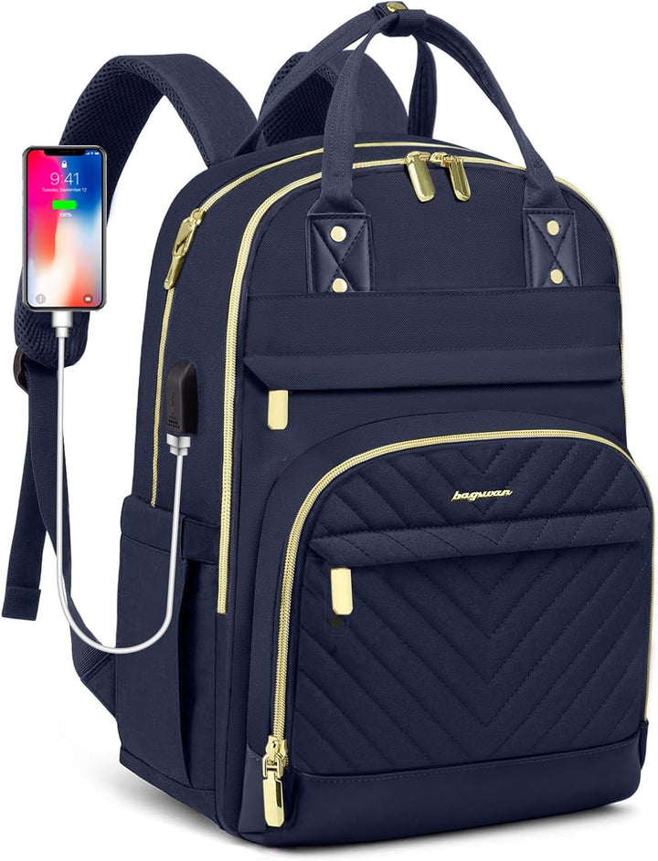 Mochila para laptop para mujer, bolsa de trabajo, mochila de viaje...