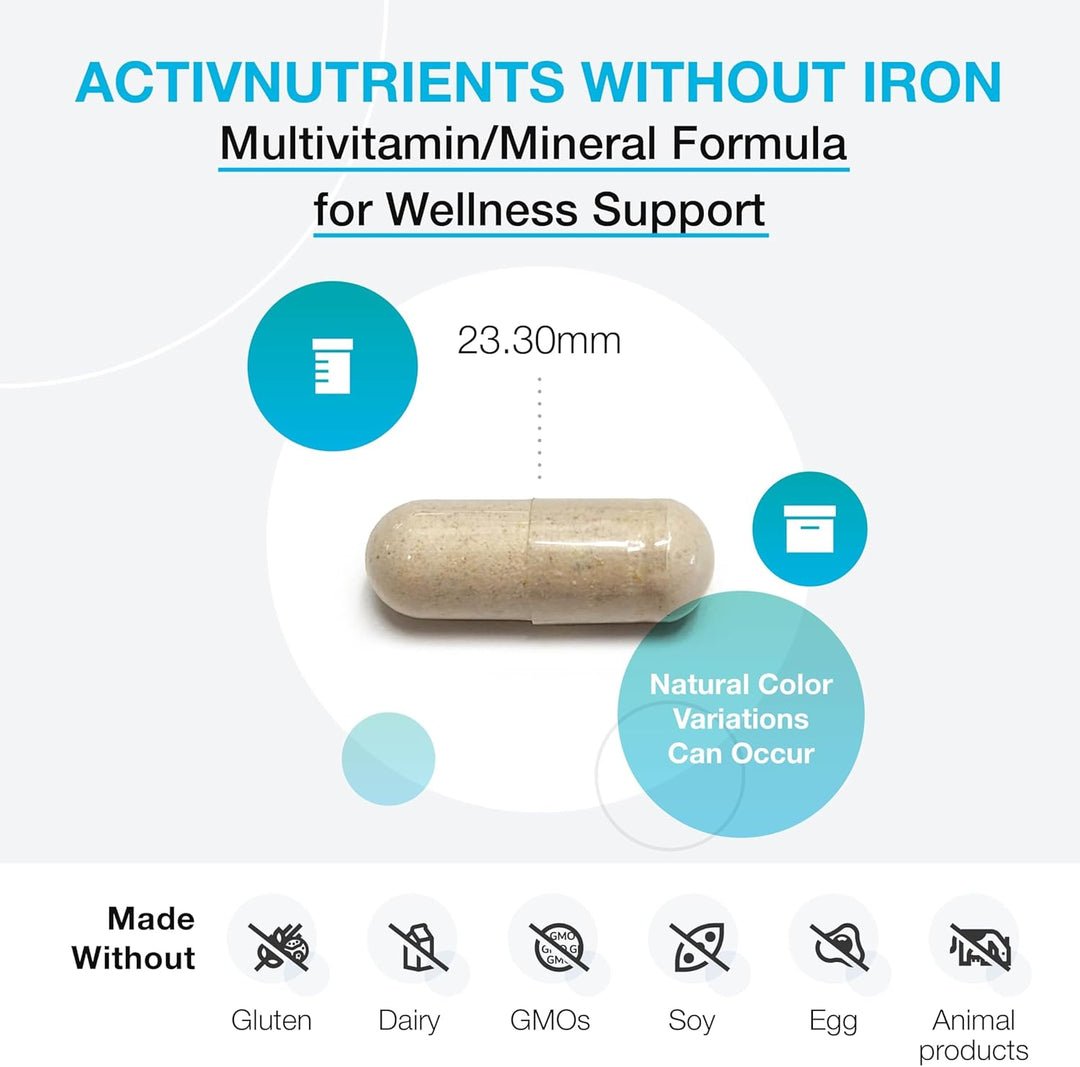 XYMOGEN ActivNutrients Sin Hierro - Multivitamínico sin hierro para...