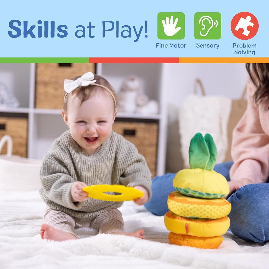 Melissa Doug Multi-Sensory Piña Soft Stacker Juguete