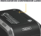 Sistema de papelera extraíble de 9 galones con capacidad para 18 hojas, trituradora IntelliShred 99Ci a prueba de atasco, color negro