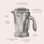 Recipiente de licuadora Vitamix de acero inoxidable de 48 oz. con SELF-DETECT, libre de BPA