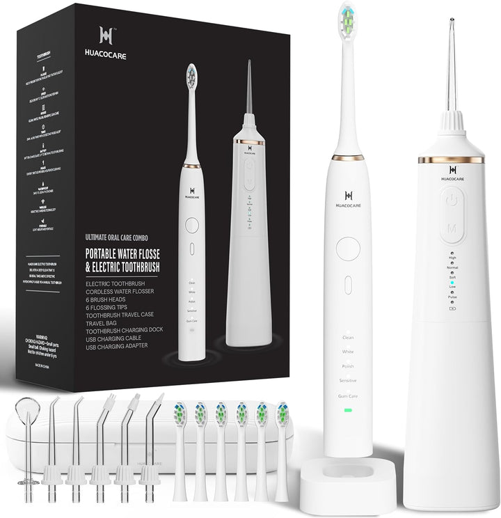 Kit de Cuidado Dental Pro Mejorado: Hilo Dental de Agua de 5 Modos...
