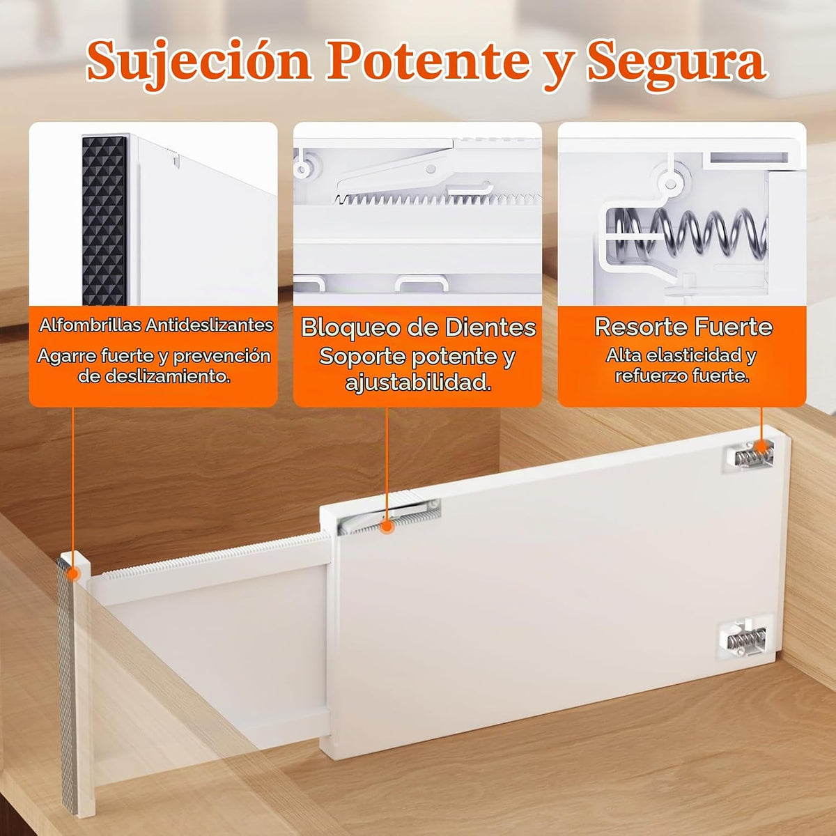 Lifewit Divisores de cajones mejorados de 6 pulgadas de alto
