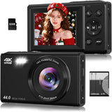 Cámara digital, cámara de enfoque automático de 4K 44MP con punto y...