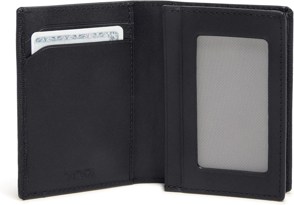 TUMI - Estuche para tarjetas Nassau con refuerzo - Cartera para hombre y mujer - Con ventana de identificación - Material de piel de napa