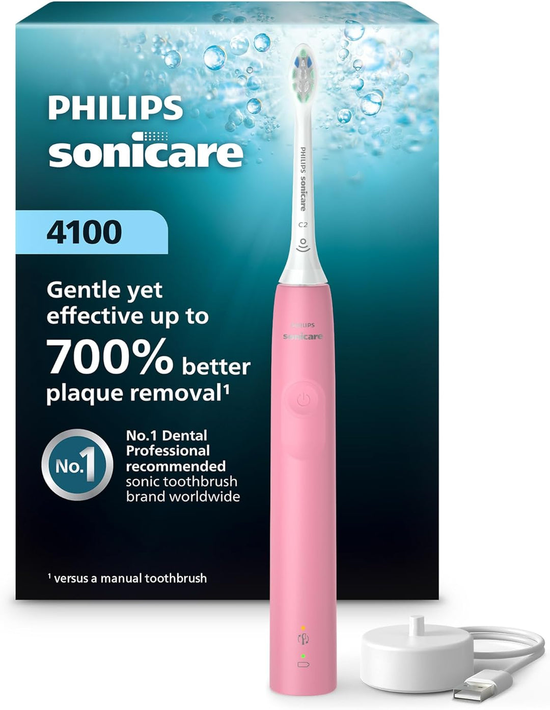 Philips Sonicare Cepillo de dientes eléctrico serie 4100, cepillo d...