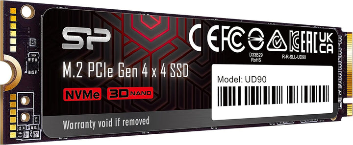 Silicon Power 4TB UD90 NVMe 4.0 Gen4 PCIe M.2 SSD R\/W hasta 5000\/...