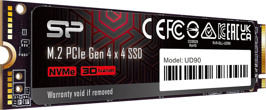 Silicon Power 4TB UD90 NVMe 4.0 Gen4 PCIe M.2 SSD R\/W hasta 5000\/...