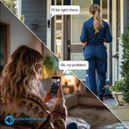 Night Owl 2K Timbre de video inteligente con batería y Wi-Fi de doble alimentación - Negro
