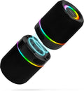 iHome Altavoz Bluetooth inalámbrico portátil 2 en 1 con luces RGB