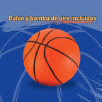 Aro de baloncesto sobre la puerta con reloj de tiro, puntuación electrónica y sonido