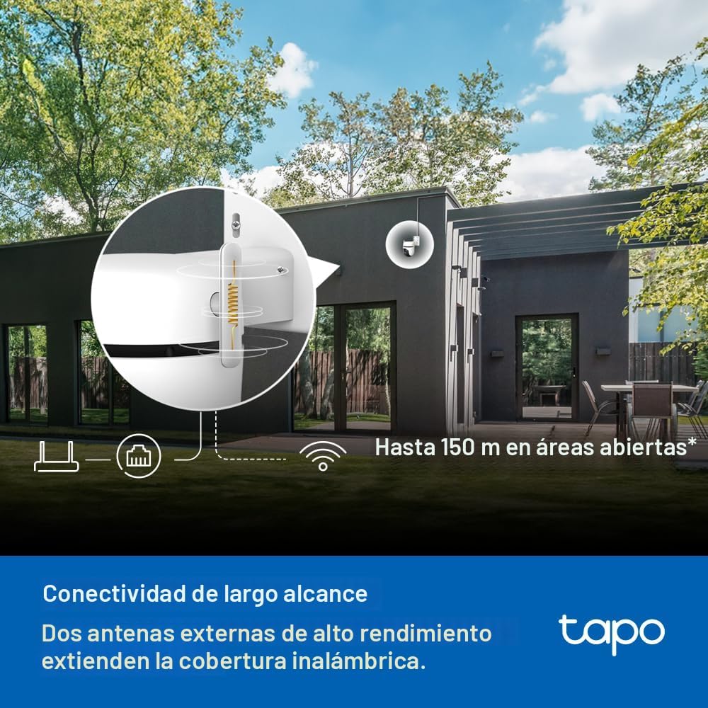 Tapo 3K 5MP Cámara de seguridad Wi-Fi para exteriores con giro\/inc...