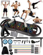 Tabla de Flexiones Push Up, Tabla de Flexiones Portátil, Barra de Flexiones Plegable 20 en 1