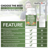 Healthy One - Suplemento de frutas y verduras, 27 superalimentos, v...