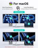 MOKiN Estación de acoplamiento USB C Monitor dual 2 HDMI para portá...