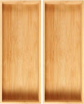 Fabsome Organizador de Cajón de Utensilios de Cocina, Contenedores Organizadores de Cubiertos de Plata de Bambú, Bandejas de Almacenamiento de Contenedores de Madera para Tocador de Baño Cajón de