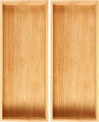 Fabsome Organizador de Cajón de Utensilios de Cocina, Contenedores Organizadores de Cubiertos de Plata de Bambú, Bandejas de Almacenamiento de Contenedores de Madera para Tocador de Baño Cajón de