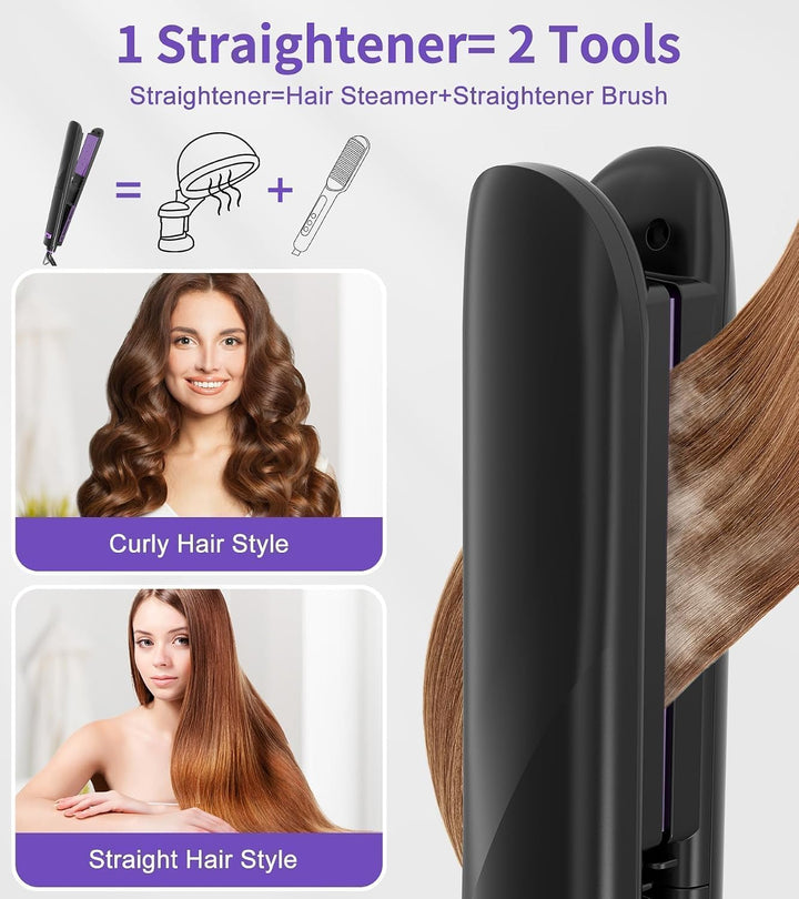 Alisadores de vapor para cabello, planchas alisadoras profesionales...