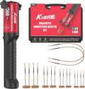 Perno de calentador de inducción 1300 W 110 V, kit de herramientas de extracción de calentador de perno de inducción con 10 bobinas para extracción de tornillos oxidados, rojo