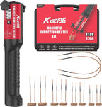 Perno de calentador de inducción 1300 W 110 V, kit de herramientas de extracción de calentador de perno de inducción con 10 bobinas para extracción de tornillos oxidados, rojo