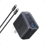 Anker Nano 70W Max Cargador Rápido de 3 Puertos USB-C, cargador tipo C de carga