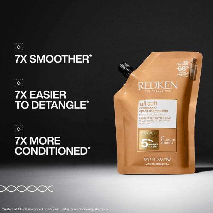Redken All Soft Conditioner - Moisturizes &amp; Hydrates Dry, Britt...