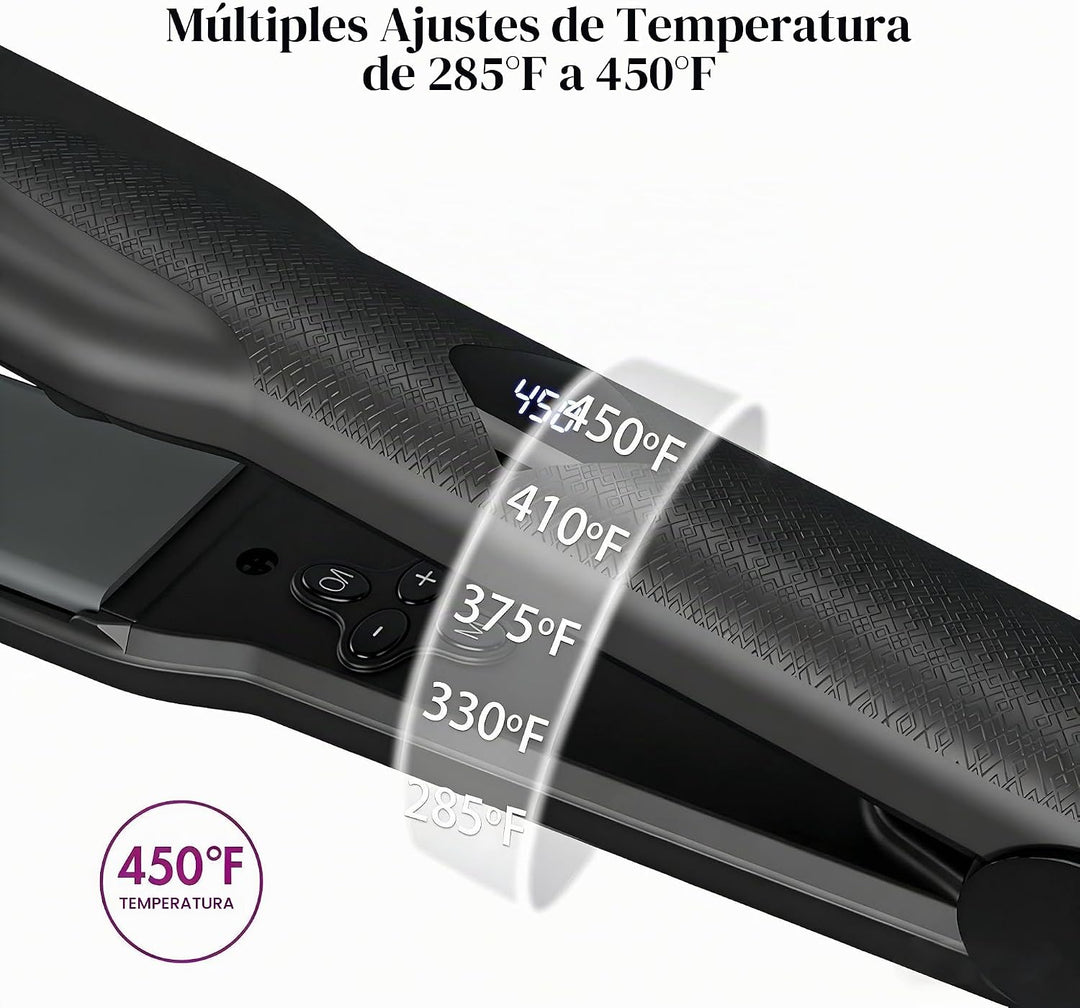 Plancha de pelo Pro de 1.25 pulgadas, doble voltaje, revestimiento...