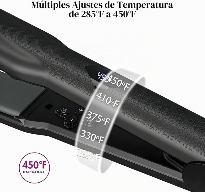 Plancha de pelo Pro de 1.25 pulgadas, doble voltaje, revestimiento...