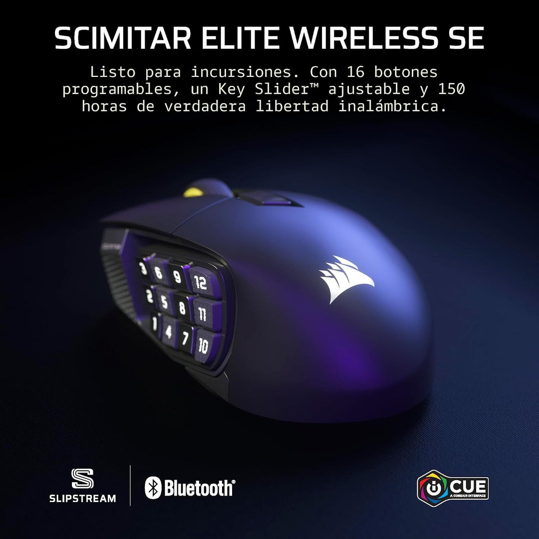 Corsair Scimitar Elite Wireless SE MMO - Ratón para juegos de PC -...
