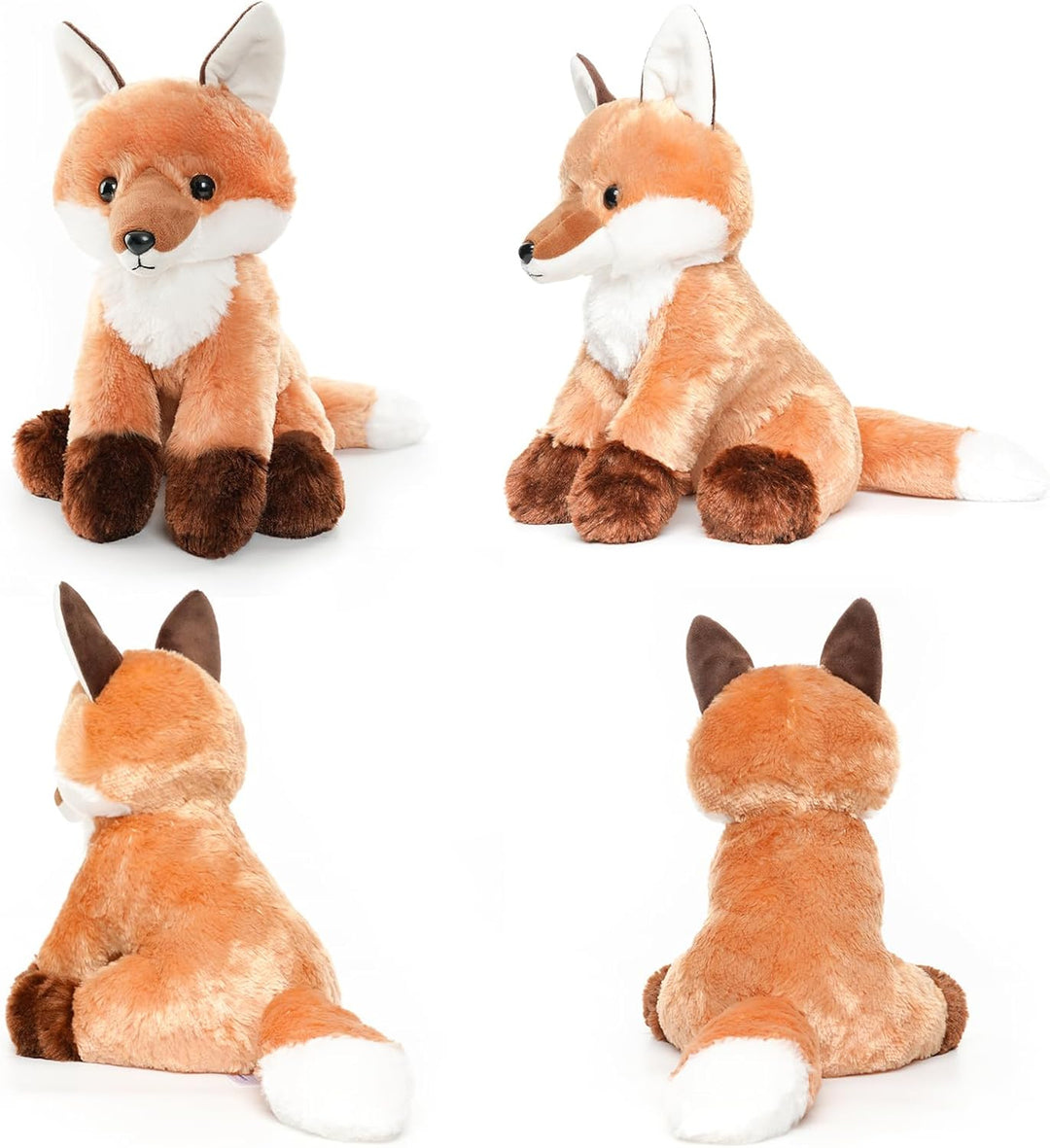 WEIGEDU - Lindo zorro rojo de peluche con cola grande y suave | Reg...