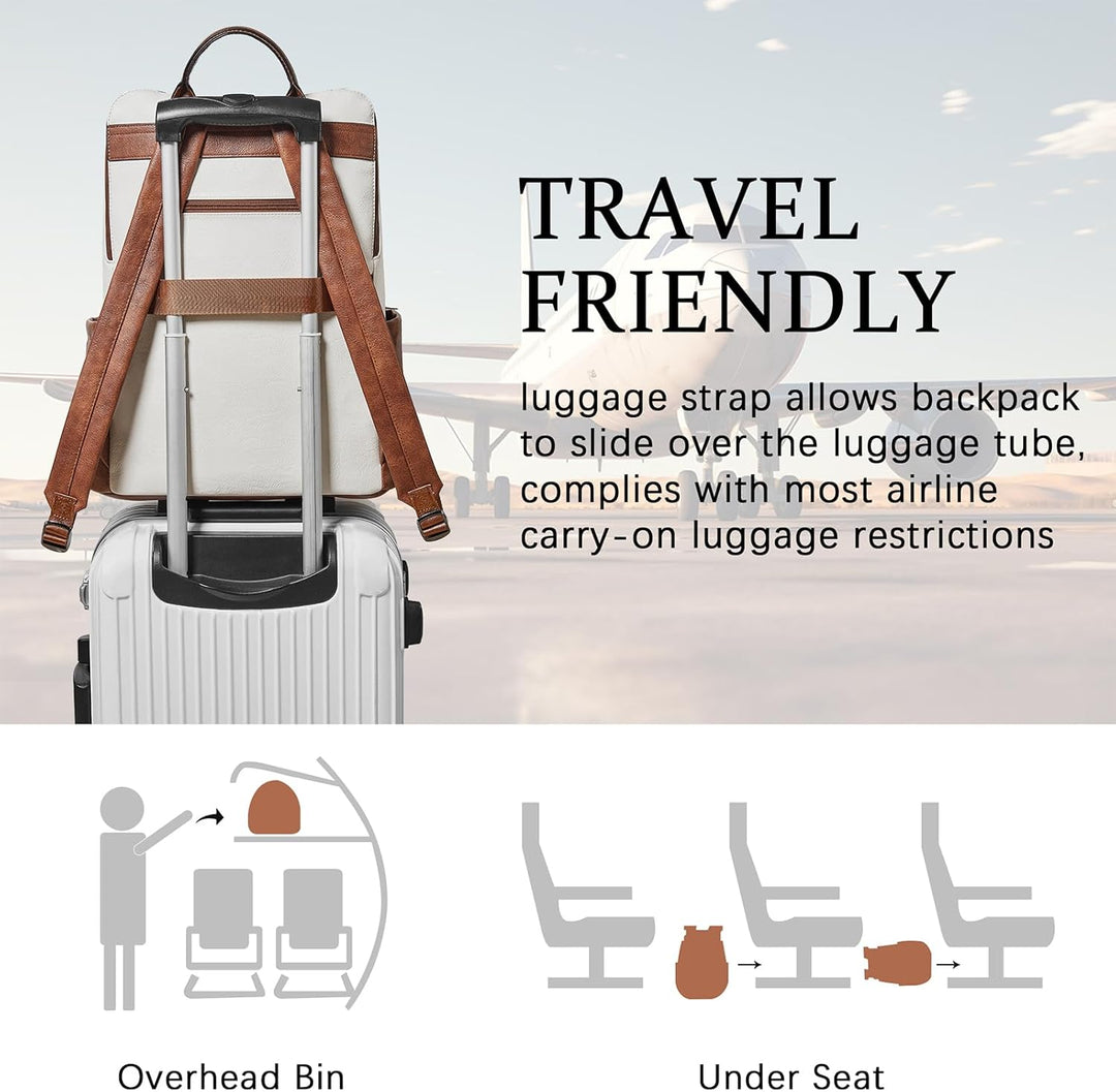 Shrrie Mochila de viaje grande mejorada para laptop con compartimen...