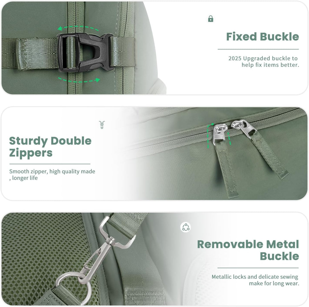 Mochila de Viaje Sinaliy, Verde militar, Grande, Viajes