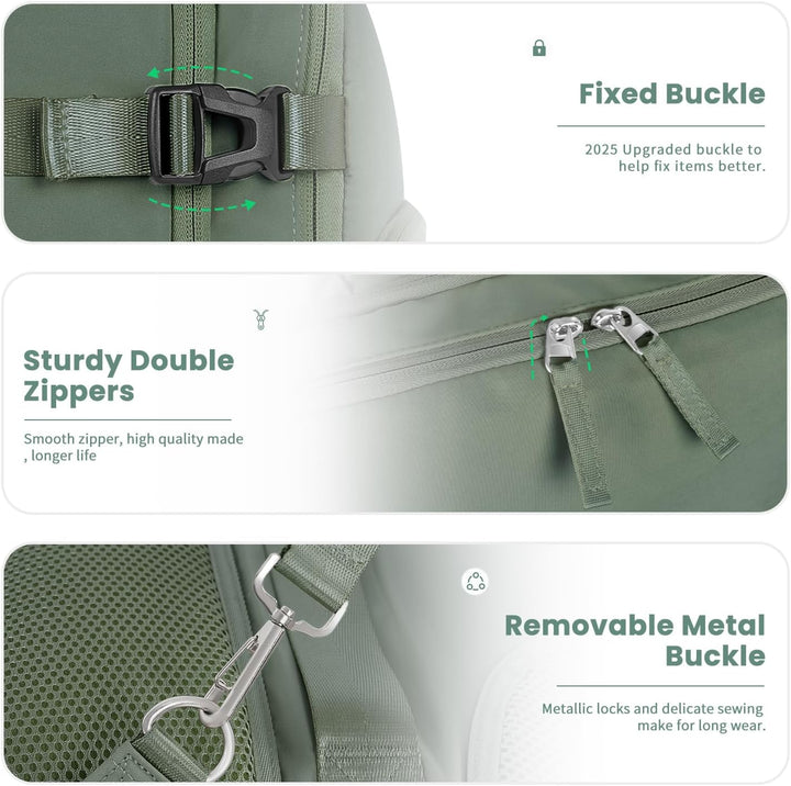 Mochila de Viaje Sinaliy, Verde militar, Grande, Viajes