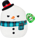 Squishmallow Ignacio Snowman Holiday Jazwares - Peluche de 10 pulgadas