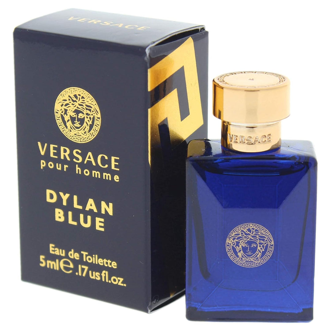 Versace Dylan Blue Mini Eau de Toilette Splash para hombres, 0.17 o...