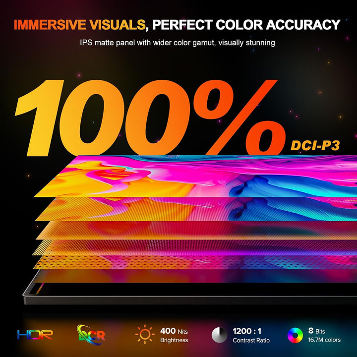 UPERFECT Monitor portátil QLED de 2.5K 240Hz, 16" 2560x1600 QHD...