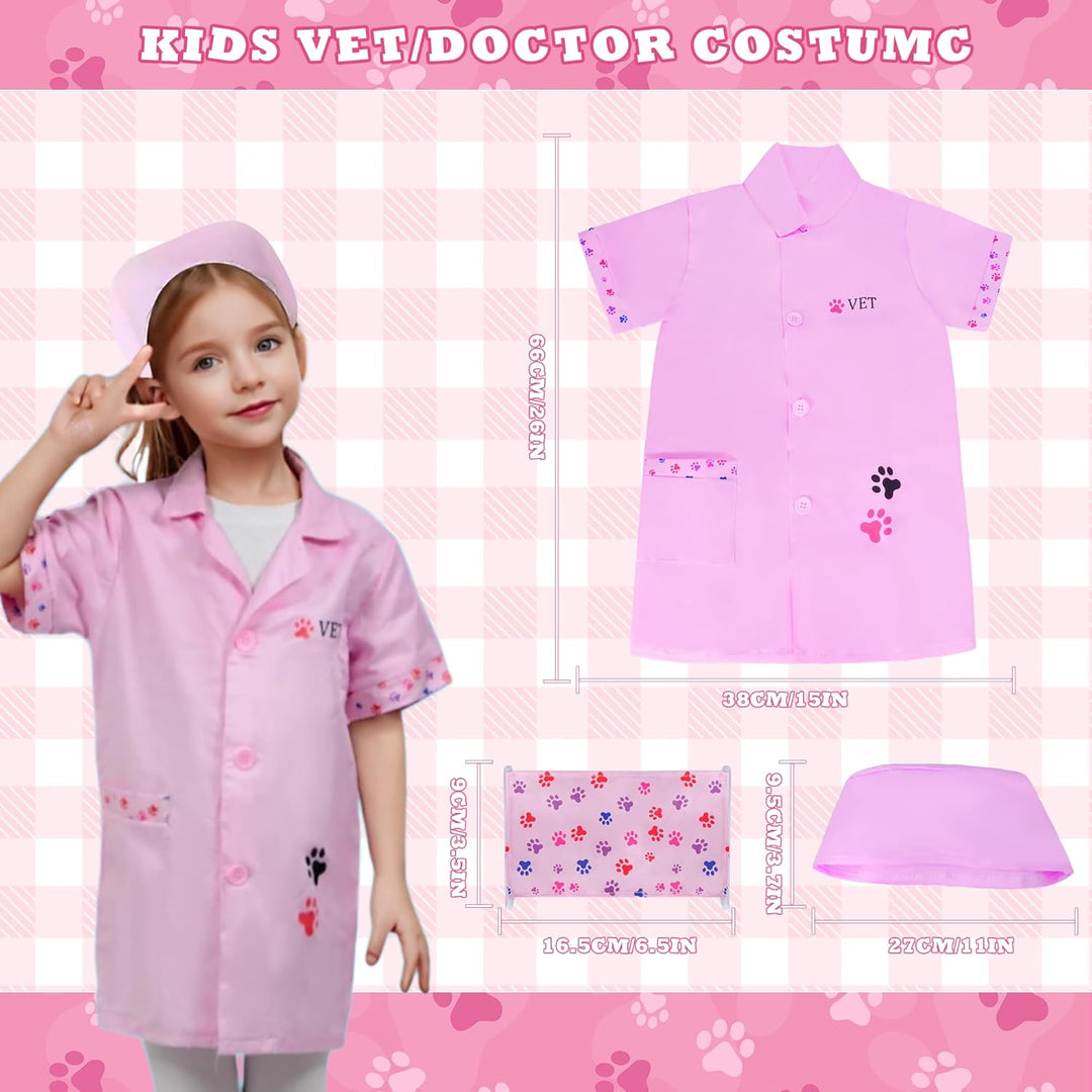 Kit de médico para niñas, juegos de veterinarios para niños, juego...