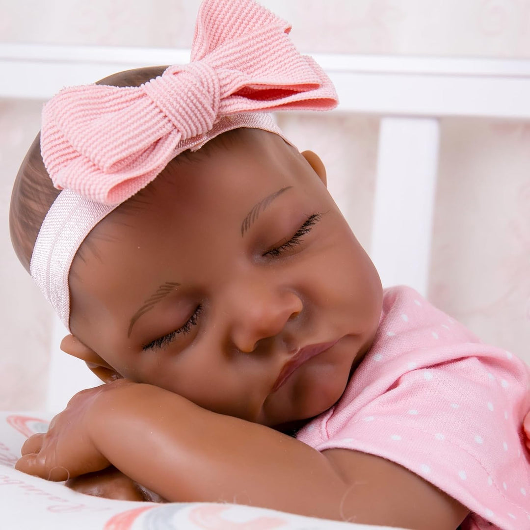 Aori Muñecas realistas Reborn bebé negro - Muñecas de recién nacida...