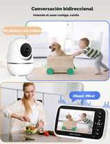 GoodBaby Monitor de bebé con cámara y audio, sin WiFi, zoom panorám...