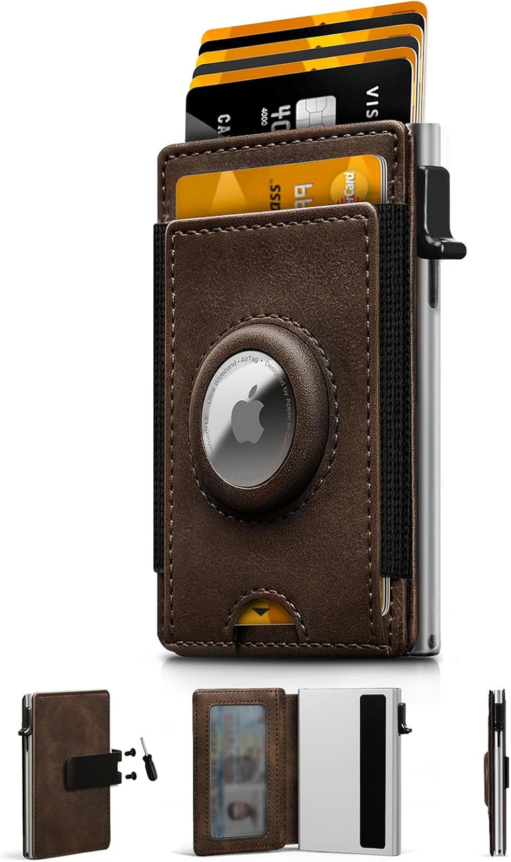 iwantit Cartera para bolsillo frontal para hombre: delgada con clip...