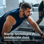 CXK Auriculares de conducción ósea, auriculares de oreja abierta actualizados 2026 con micrófono, IPX7 impermeable, audio equilibrado, tiempo de reproducción de 10 horas