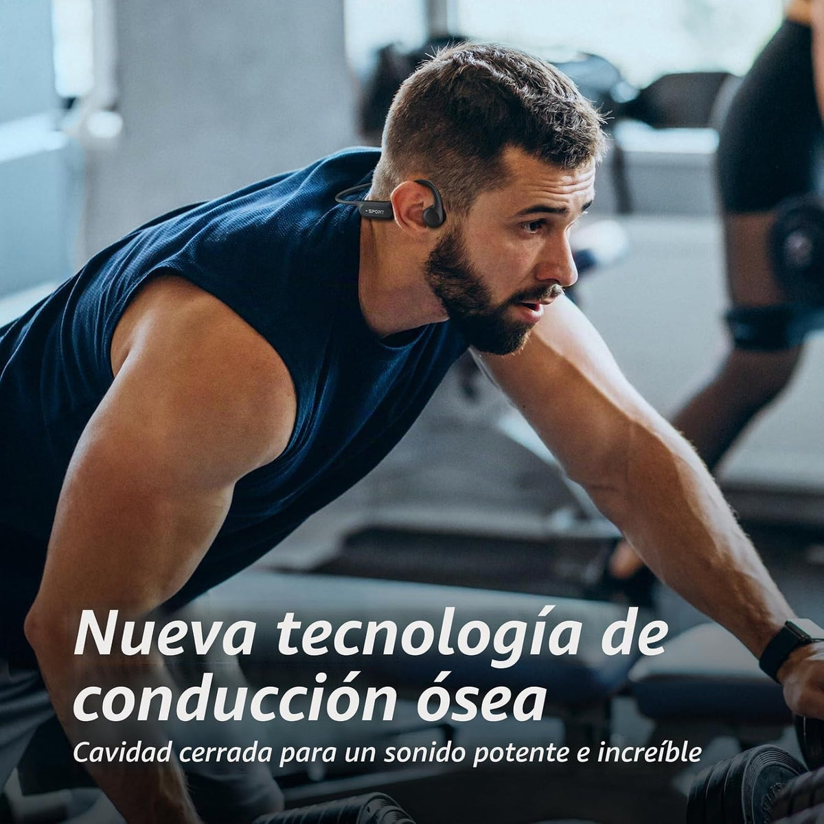 CXK Auriculares de conducción ósea, auriculares de oreja abierta actualizados 2026 con micrófono, IPX7 impermeable, audio equilibrado, tiempo de reproducción de 10 horas