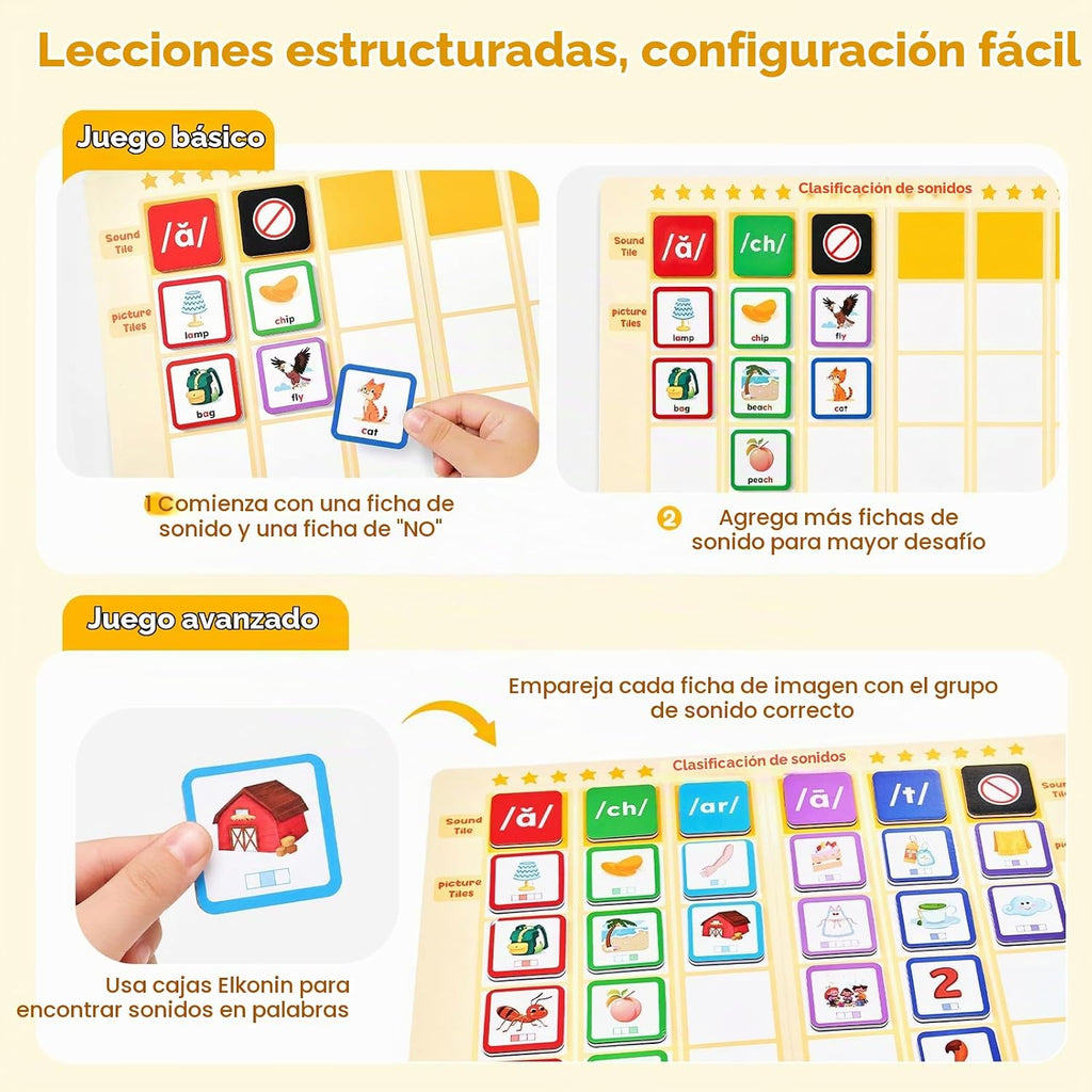 Joycat Azulejos magnéticos de clasificación de sonido, juego de conciencia