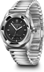 Reloj Victorinox Concept One Solar esfera negra correa de caucho 39mm