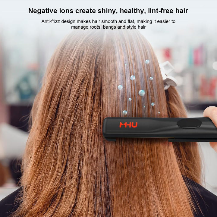 Mini plancha de pelo de 1\/2 pulgada para cabello corto\/rizos, pla...